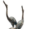 SPI Home Crane Family Sculpture – Elegant Cast Iron Garden Accent, Nature-Inspired Decor, 16" H x 8" W x 6.5" D - 2 of 3
