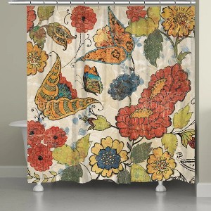 Laural Home Heirloom Floral Shower Curtain - 1 of 1