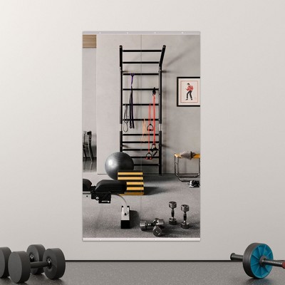 Apmir  2/3 pieces Rectangle Wall Mirror Home Gym Mirror Dance Studio Mirror Tempered Glass Mirror