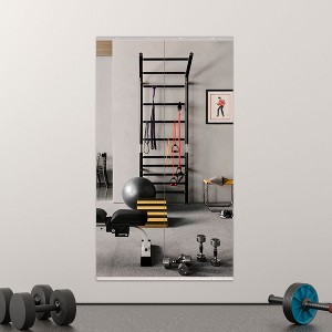 Apmir  2/3 pieces Rectangle Wall Mirror Home Gym Mirror Dance Studio Mirror Tempered Glass Mirror - 1 of 4