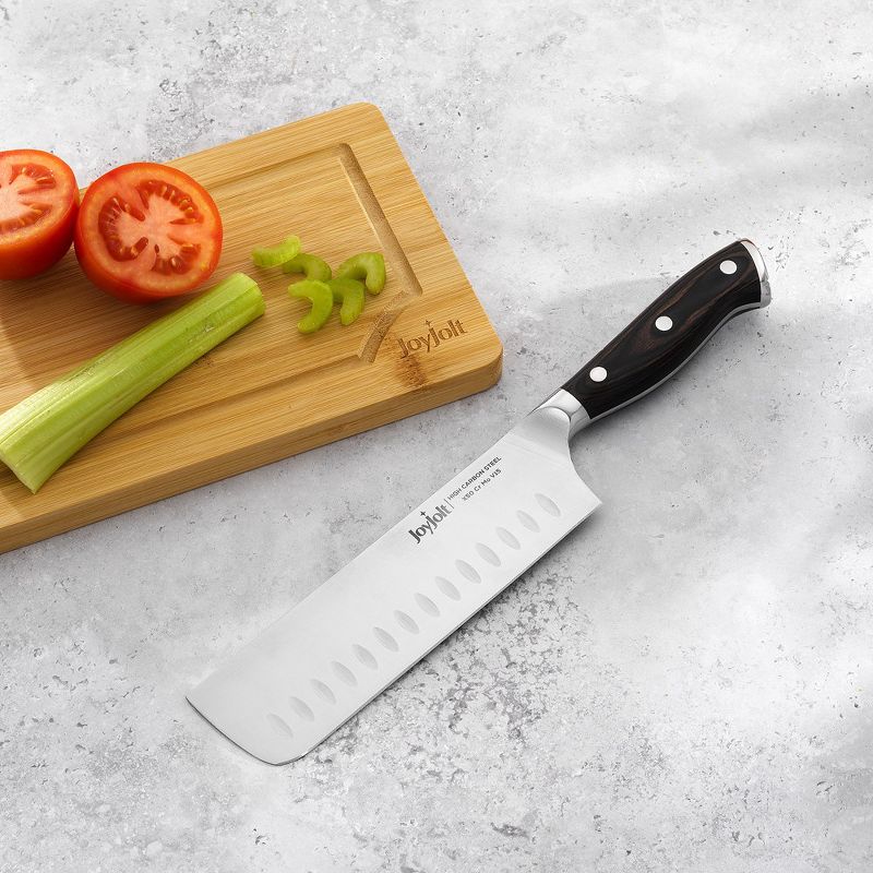 JoyJolt 7” Nakiri Knife Stainless Steel Kitchen Knife, 5 of 8