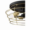 Craftmade Lighting Thatcher 3 - Light Flush Mount in  Flat Black/Satin Brass - 2 of 4