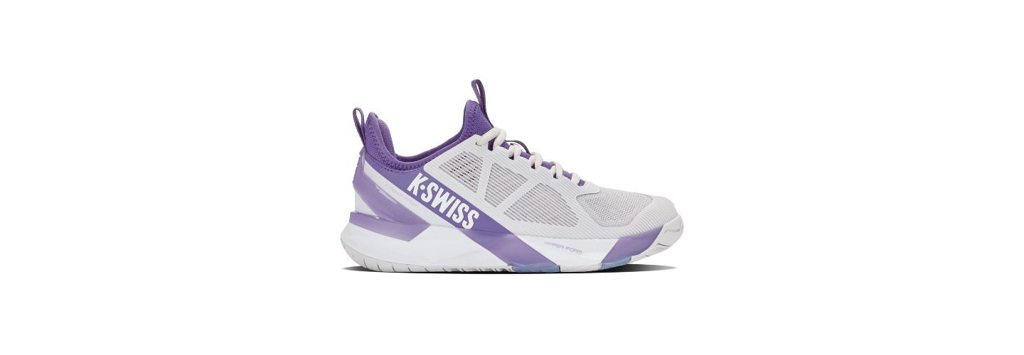 Женские кроссовки K-Swiss K-Frame Speed Tennis Shoe (Nimbus Cloud/White/Purple Haze), цвет: Белый — фото 1