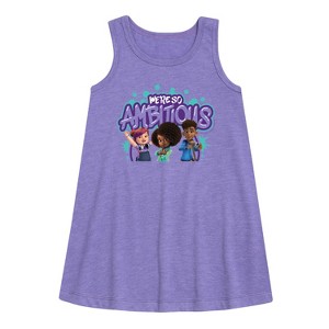 - Karma's World - We're So Ambitous Graphic Sleeveless Aline Dress - 1 of 2