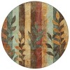 Wheat And Gold Floral Washable Indoor Outdoor Area Rug - 4 of 4