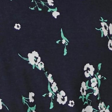 navy white floral