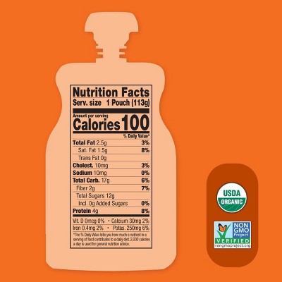 Once Upon A Farm Protein Orange Mango Twist Pouch - 4oz