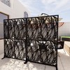 Okak Metal Privacy Screens with Stand, Outdoor Privacy Screen with Bird/Leaf Shape, Patio Privacy Panels for Garden, Backyard, Patio - 3 of 4