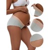 INSPIRE CHIC Women's Low Waist Seamless Ice Silk Maternity Briefs Pregnancy Under the Bump Underwear - 3 of 4
