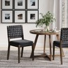 Nathan James Cohen Faux Leather Dining Chair Black - 3 of 4