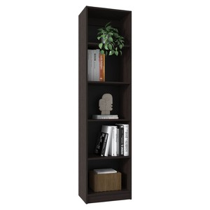 SEVOBAL Decorative Bookshelf Wooden Bookshelves Large Bookshelf Bookcase Efficient Storage for Living Room, Multicolor, 11.8"*17.8"*71.1" - 1 of 4