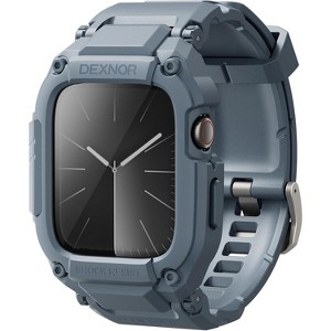 Dexnor for Apple Watch Series 9/8/7 [45mm] Band with Case, Series SE2/SE/6/5/4 [44mm] Band, [Built-in 2 Sets Tempered Glass Screen Protector] - 1 of 3