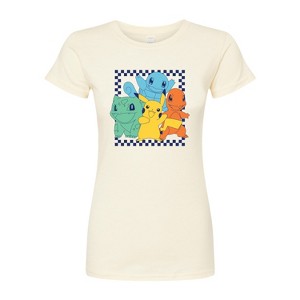 Women's - Pokémon - Group Checker Frame Fitted Graphic T-Shirt - 1 of 3