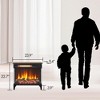 QingMoon 3-Sided Glass Fireplace, 24" Electric Fireplace Stove, 1500W Infrared Heater with Overheat Protection for Living Room, Bedroom - 4 of 4