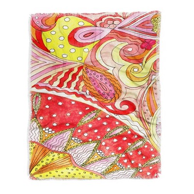 Rosie Brown Swirls Woven Throw Blanket, 50x60 - Deny Designs