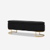Bernardo Modern Tufted Storage Bench with Metal Legs|ART OF LIVING DESIGNS - 3 of 4