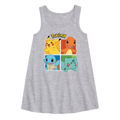 - Pokémon - Pokémon Squares Graphic Sleeveless Aline Dress