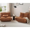 Coucheta L-Shaped Modular Sectional Sofa - Memory Foam Couch with Deep Seating, Brown Upholstery - 3 of 4