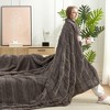 Amelie Home Striped Faux Fur Throw Blanket for Sofa, Bed, or Chair - 4 of 4