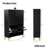 FONTOI Shoe Rack with 2 Flip Drawers, Hidden Shoe Rack Storage Organizer for Doorway Hallway Closet, Black, 10"*43"*32" - 3 of 4
