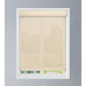 Linen Avenue Cordless Cassette 5% Solar Roller Shade, Fawn, Sand, Shadow (Arrives 1/4" Narrower) - 1 of 4