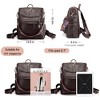 Backpack Purse for Womens Waterproof PU Leather Backpacks - 2 of 4