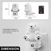 DORESshop 3D Bear Plug-in Night Light for Kids, RGB + 3000K, Dusk to Dawn Sensor, 3 Modes, Nursery and Gift Room Decor - 3 of 4