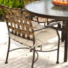 Aoodor 19x19x5 Inch Tufted Outdoor Chair Cushions, Water and Fade Resistant Polyester Dining Chair Pads with Ties for Patio Furniture, Set of 4 - 3 of 4