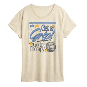 Women's - Instant Message - Get a Grip Inspirational Short Sleeve Graphic T-Shirt - 1 of 4