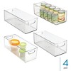 iDesign Plastic Stackable Pantry Bin with Handles - Set of 4 - Clear, USA Made - 2 of 4