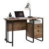 GlasFlength Desks Computer Desk Office Desk Writing Table Desk with Drawers Cabinet for Small Space Home Office, Brown, 47.24"*17.91"*29.61" - 2 of 4