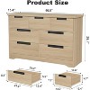 7 Drawer Dresser for Bedroom, Embedded Handles Design, Modern Wooden Drawer Cabinet, Space-Saving Compact Storage, for Living Room, Hallway - 3 of 4