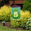 Daisy Frog Summer Burlap Sculpted Garden Flag 18" x 12.5" Briarwood Lane - 4 of 4