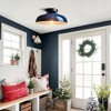 Claxy Industrial Ceiling Light with 12-Inch Metal Shade,Blue - 3 of 4