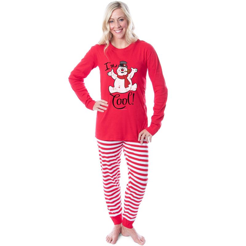 Frosty the Snowman Christmas Character Tight Fit Family Pajama Set, 3 of 5