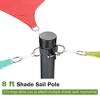 Yescom 8 Ft Sun Shade Sail Pole Post Canopy Awning Deck Patio Backyard with Pole Bracket Clamp Powder Patio Outdoor 96" Black - 4 of 4