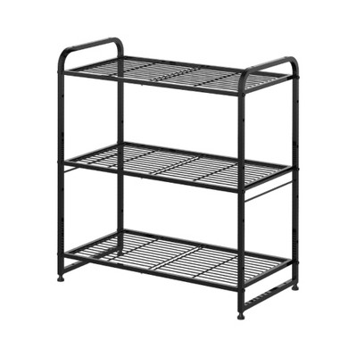 Vtec Trading Black 3-Tier Stackable Wire Shelving Unit