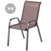Outsunny Outdoor Dining Chairs Set of 4, Stackable Outdoor Patio Chairs with High Back, Breathable Mesh Seat for Garden Lawn Backyard - 4 of 4