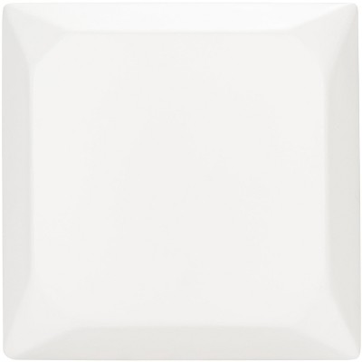 Ivory Concrete Geometric Hourglass Outdoor Accent Stool