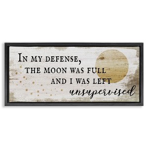 Stupell Industries Sassy Full Moon Halloween Floating Frame Canvas Art, Black, 25" x 11" - 1 of 4