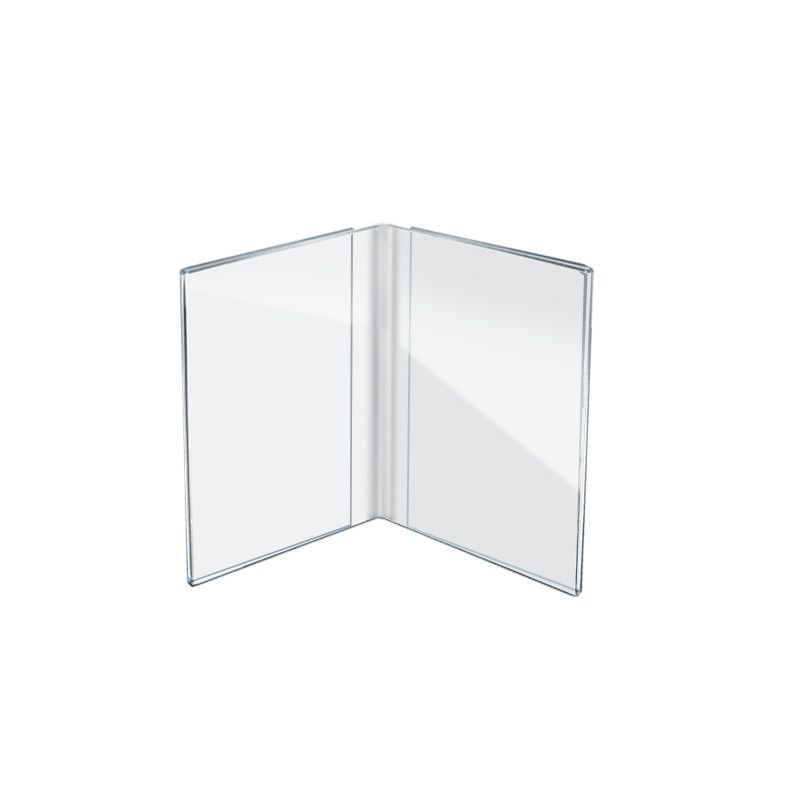 Azar Displays Clear Acrylic Double Photo Holder, Side by Side Dual Frame, Size 5"W x 7"H, 2-Pack, 3 of 6