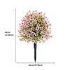 2Pcs Artificial Bushes with Ground Spike, Fake Flowers Outdoor, UV Resistant Realistic Fabric Shrubs - 2 of 4
