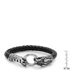 Steeltime Genuine leather bracelet with dragon design. Color Option: Silver, Gold - 3 of 4