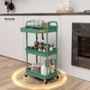 BEAFUP 3 Tier Rolling Storage Cart,Utility Cart With Drawers,Utility Cart Rolling Storage Organizer Tool For Kitchen,Bathroom,Living Room - 2 of 4