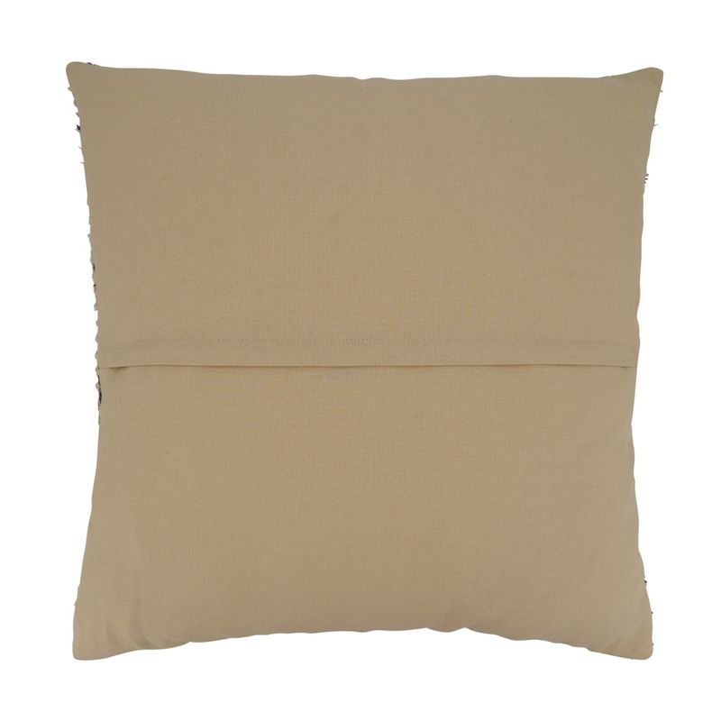 Saro Lifestyle Striped Design Throw Pillow With Down Filling, Black/White, 22" x 22", 2 of 4