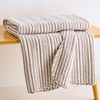 Martha Stripe Taupe Quilted Throw - Levtex Home - 3 of 4