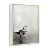 Stupell Industries Minimal Neutral Abstract Painting Black Splatter Framed Giclee Art - 2 of 4