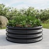 TUYOHW Metal Raised Garden Bed,Round Outdoor Planter Box for Vegetables Herbs Flowers,Galvanized Rust-Proof Elevated Planting Box - 2 of 4