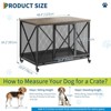 48'' Heavy Duty Dog Crate Furniture with Wheels, Flip Top Dog Kennel End Table with Removable Tray - 3 of 4