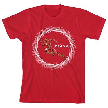 The Flash Movie Running in Circle Youth Red Graphic Tee